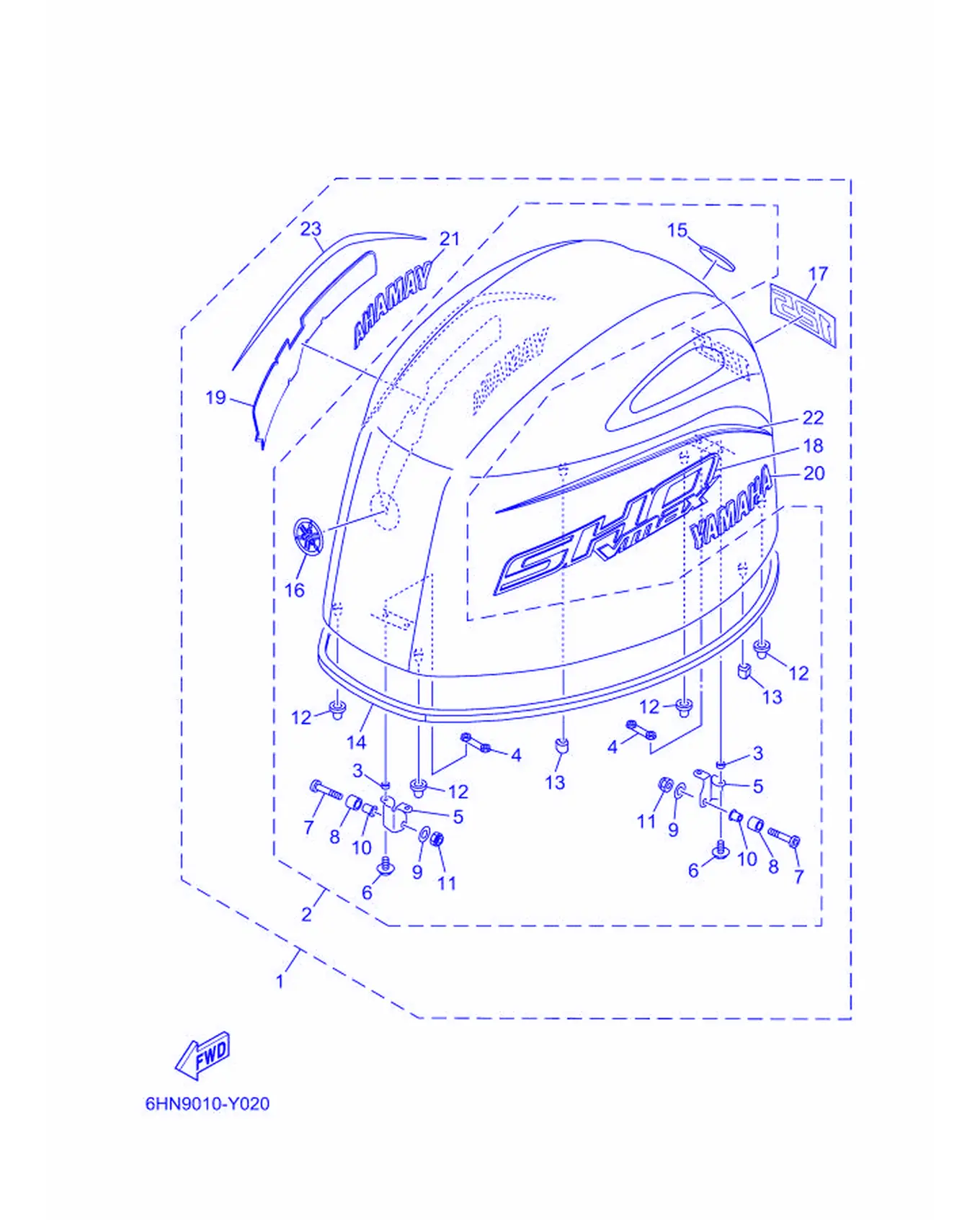 VMAX トツプカウリング爆炸图